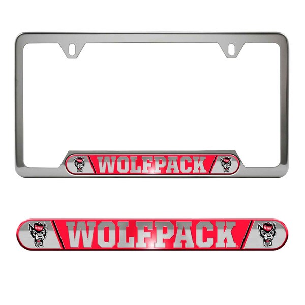 Wolfpack Embossed License Plate Fra
